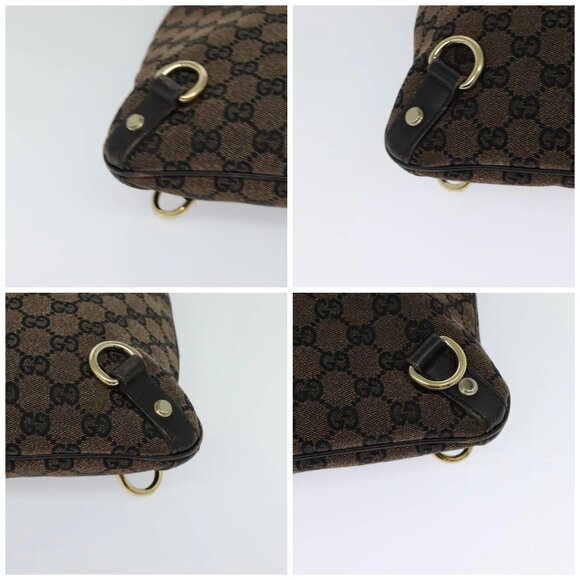 GUCCI GG Canvas Abbey Shoulder Bag Outlet Brown Gold 272400 Auth ti3133 - Picture 14 of 16